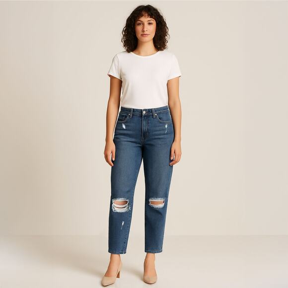 NWT INC Distressed High Rise Jeans Sz 6 - Picture 14 of 14